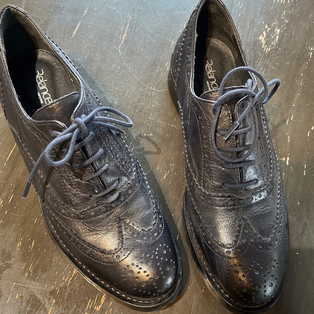 Italian leather oxfords women size 36 or 6